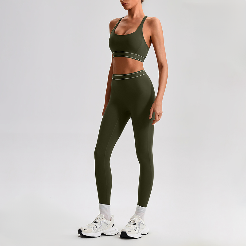 Wholesale Naked-Feel Sports Bra & High-Waist Biker Shorts Set – Quick-Dry Yoga 2-Piece set