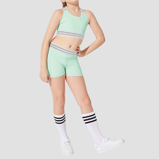 Wholesale Women's & Kids' Matching Yoga Set – Quick-Dry Sports Bra & Shorts Mother-Daughter