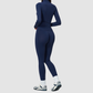 Wholesale Women's Stand-Collar Cardigan & High-Waist Leggings Yoga Set
