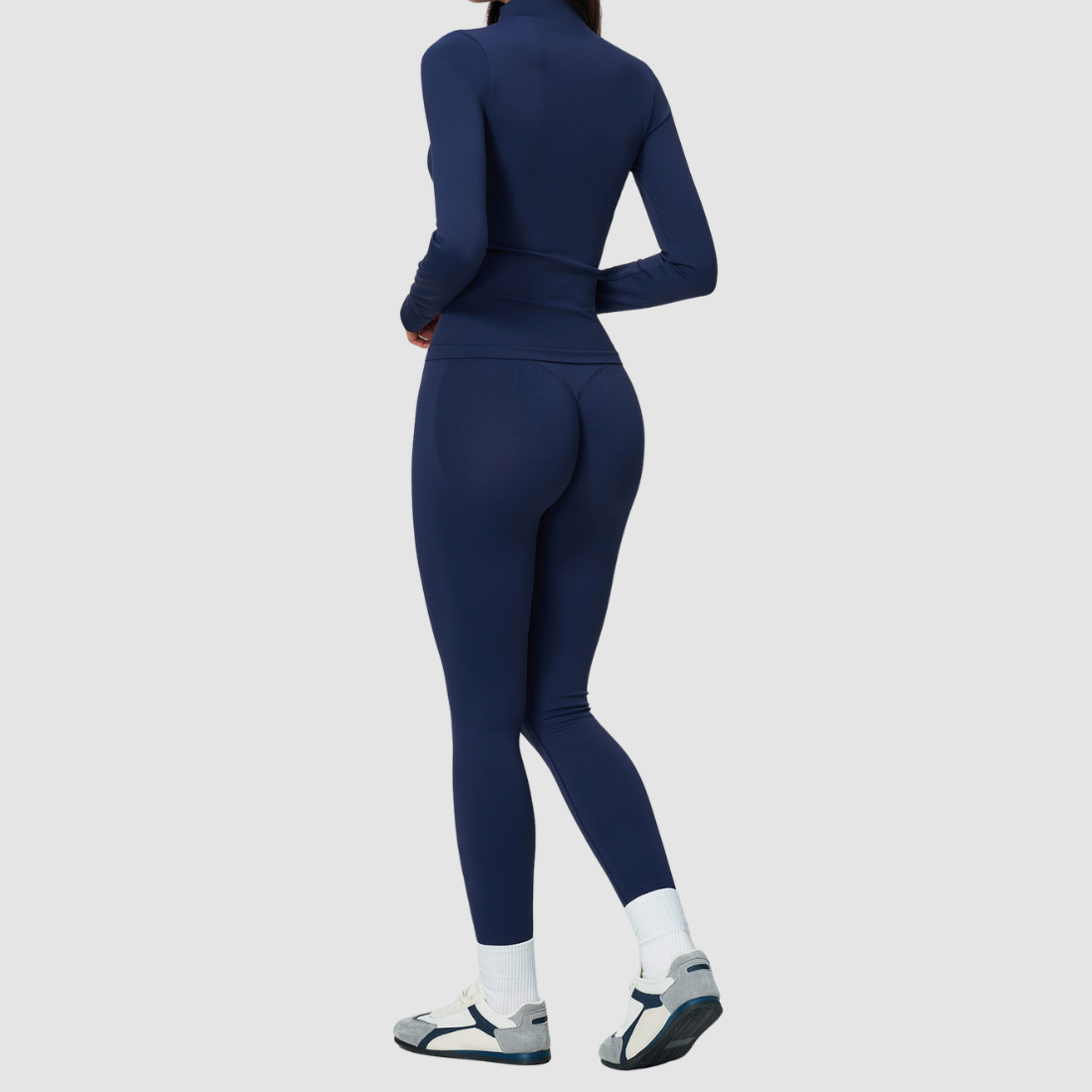 Wholesale Women's Stand-Collar Cardigan & High-Waist Leggings Yoga Set