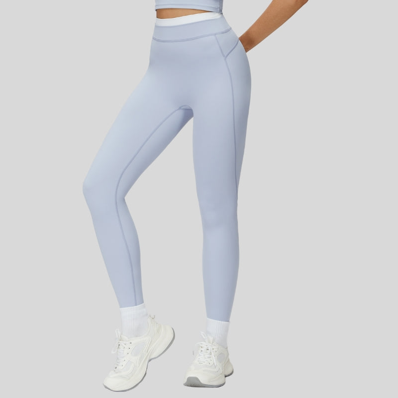 Contrast-colored sport leggings