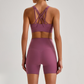 Wholesale Women's Quick-Dry Naked Feel Vest+Fitted Biker Shorts Yoga Set