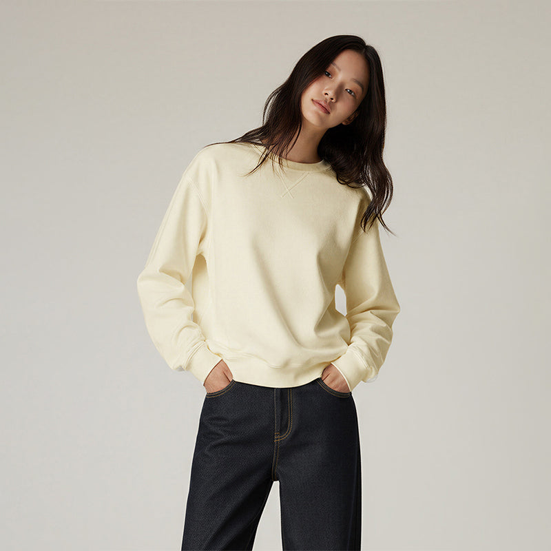 Round neck loose casual sweatshirt