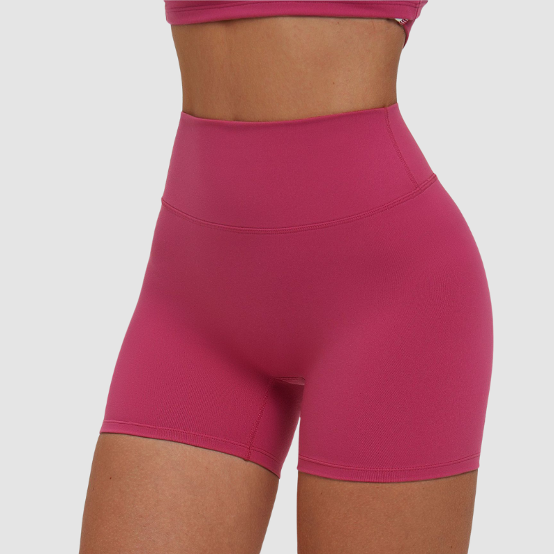 Wholesale solid color high-waisted tight shorts