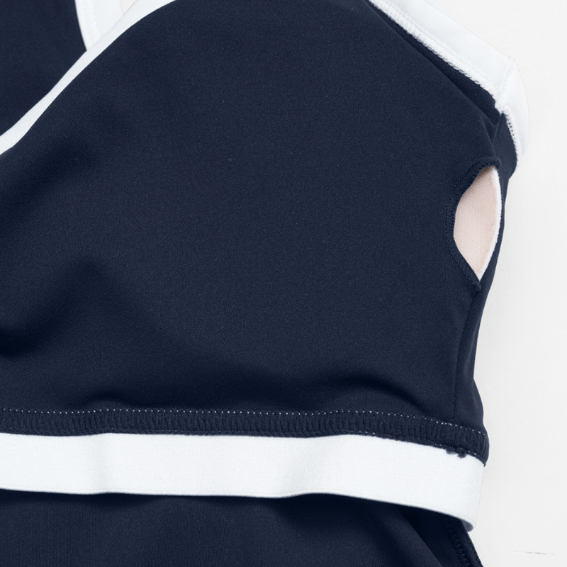 Wholesale Women's Colorblock Racerback Sports Bra Top – Padded Moisture-Wicking Fitness Yoga Gym Top