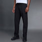 Elastic Waist Straight Leg Casual Pants