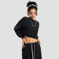 Wholesale Washed Raw-Edge Long Sleeve Top – Cropped Cotton Streetwear