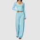 Wholesale Women’s Long-Sleeve & Wide-Leg Yoga Pants Set