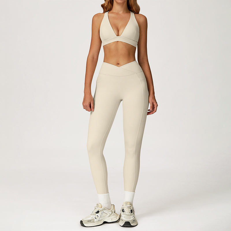 SPORTS BRA + HIGH WAIST LEGGINGS 2-PIECE SET