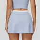 Fake two-piece contrasting skirt with anti-exposure design