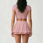 Wholesale Women's Tennis Set: Short Sleeve Top & Skirt – Quick-Dry Anti-Exposure