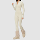 Wholesale Women's Fleece-Lined Yoga Overalls Sport Bodysuit