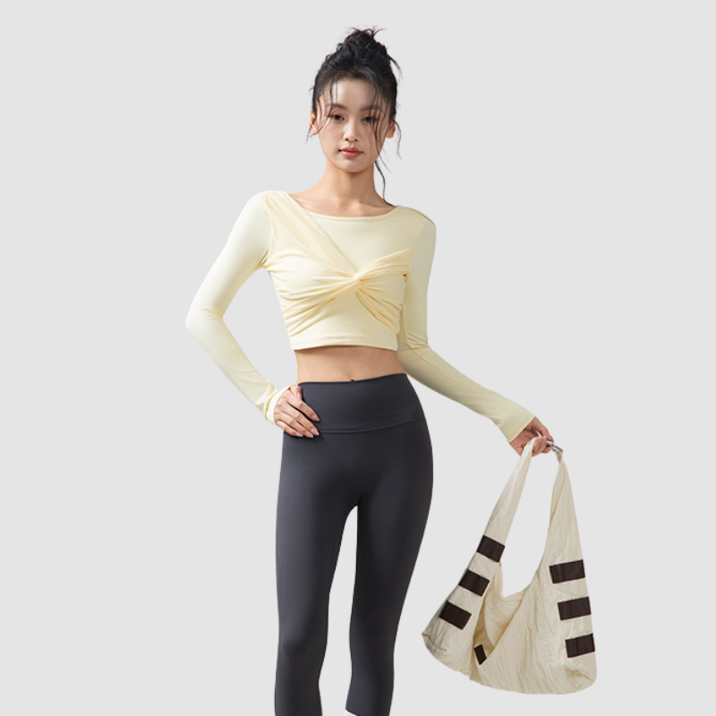 Wholesale Slim Fit Long Sleeve Yoga Top