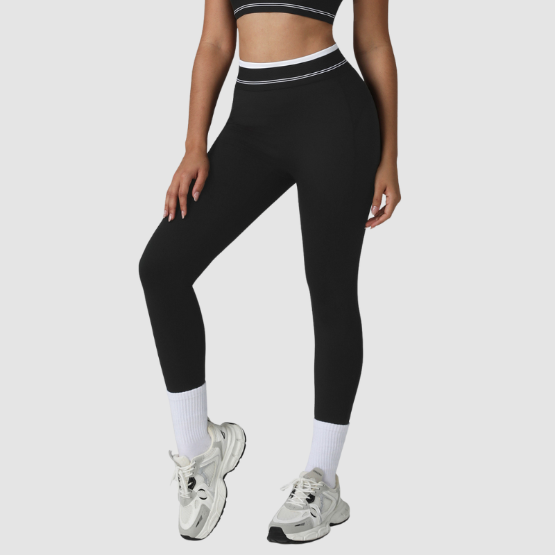 Wholesale women's color-blocked high-waisted leggings