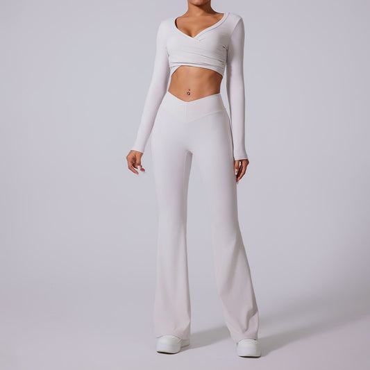 Wholesale cross long sleeve sports crop | Wonderxfans bulk activewear