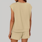 Wholesale Women's Relaxed Round Neck Short Sleeve Two-Piece Set