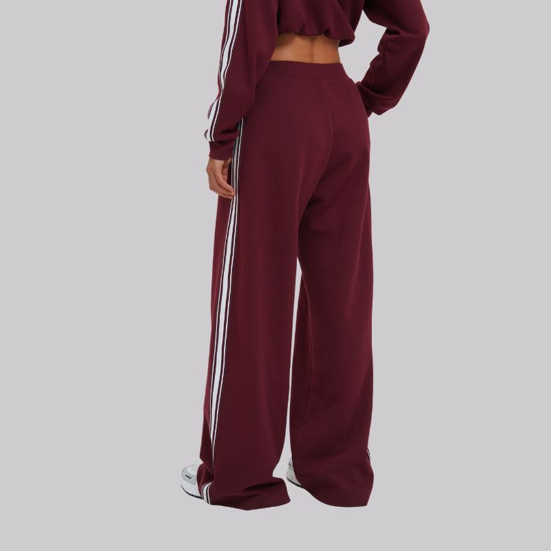 Wholesale High-Waisted Striped Sweatpants