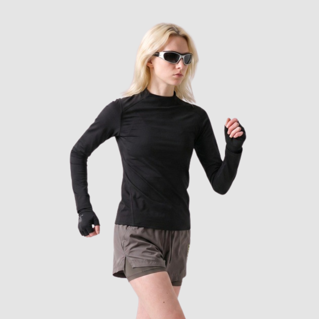 Wholesale Women’s Breathable Modal High-Neck Long-Sleeve Active T-Shirt