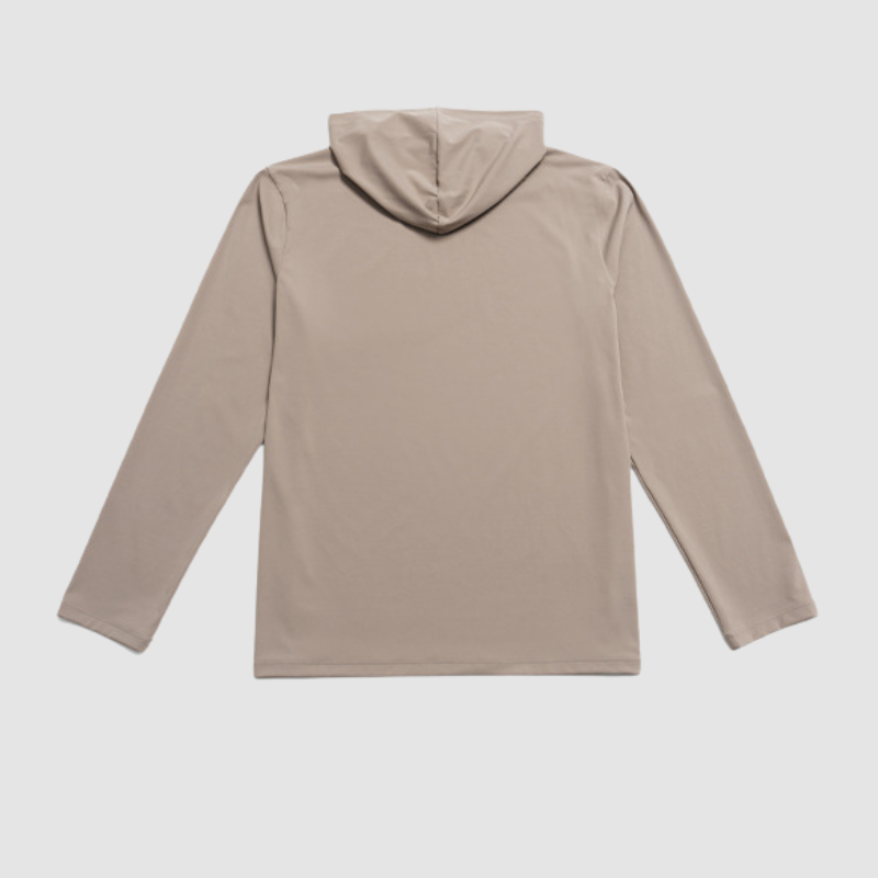 Wholesale Men's Hooded Long Sleeve Athletic Top – Moisture-Wicking Gym Fitness Training Shirt