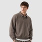 Wholesale Men’s Relaxed Half-Placket Polo Sweatshirt – Cotton Blend