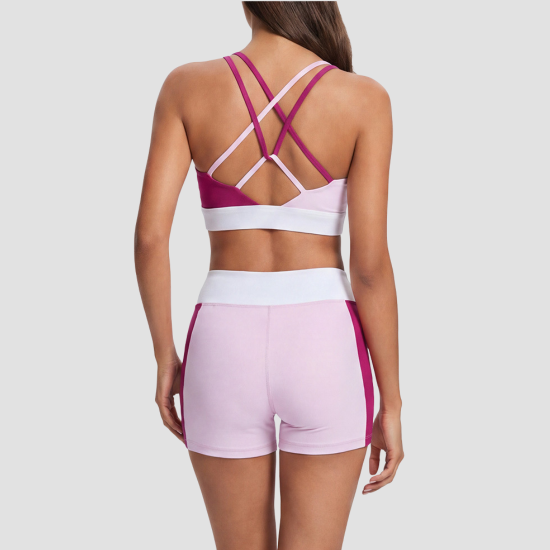 Wholesale Women's & Kids' Matching Yoga Set – Printed Pilates Bra & Leggings Mother-Daughter