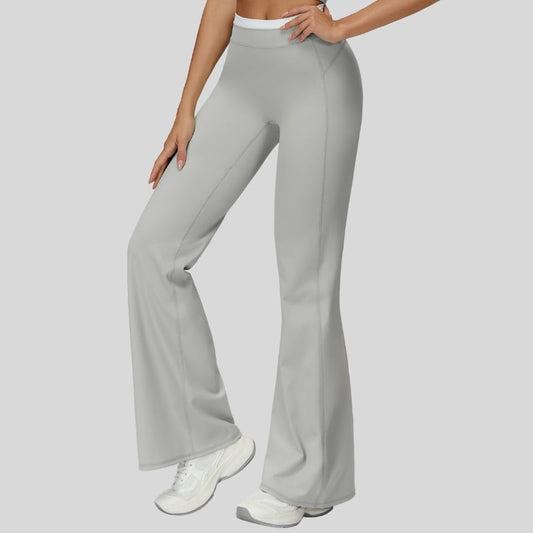 Wholesale Contrast-colored sport slightly flared pants | Wonderxfans bulk activewear
