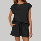 Wholesale Women's Relaxed Round Neck Short Sleeve Two-Piece Set