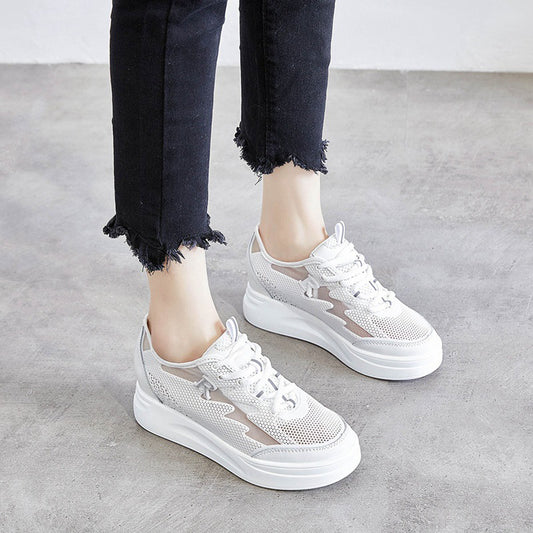 Wholesale Women's breathable height-increasing casual sneakers | Wonderxfans bulk activewear