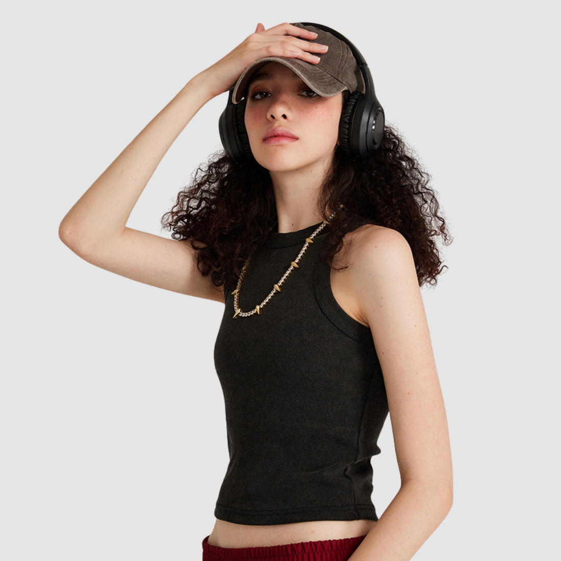 Wholesale Women’s Washed Racerback Tank – Cropped Cotton Blend Streetwear Top