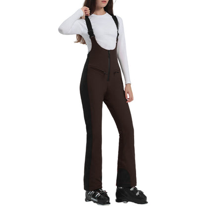 Women's Elastic Waterproof Suspender Ski Pants