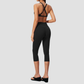 Wholesale Women V-Neck Crisscross Back High Waist Butt Lift Cropped Pants Sports Set