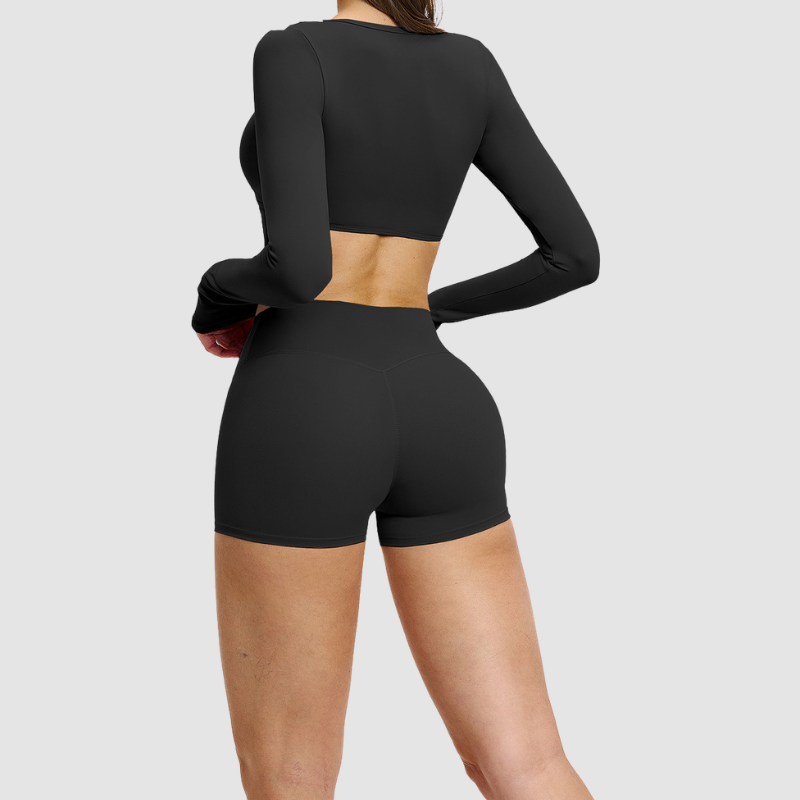 Wholesale Slim-fitting long-sleeved top + tight-fitting | Wonderxfans bulk activewear