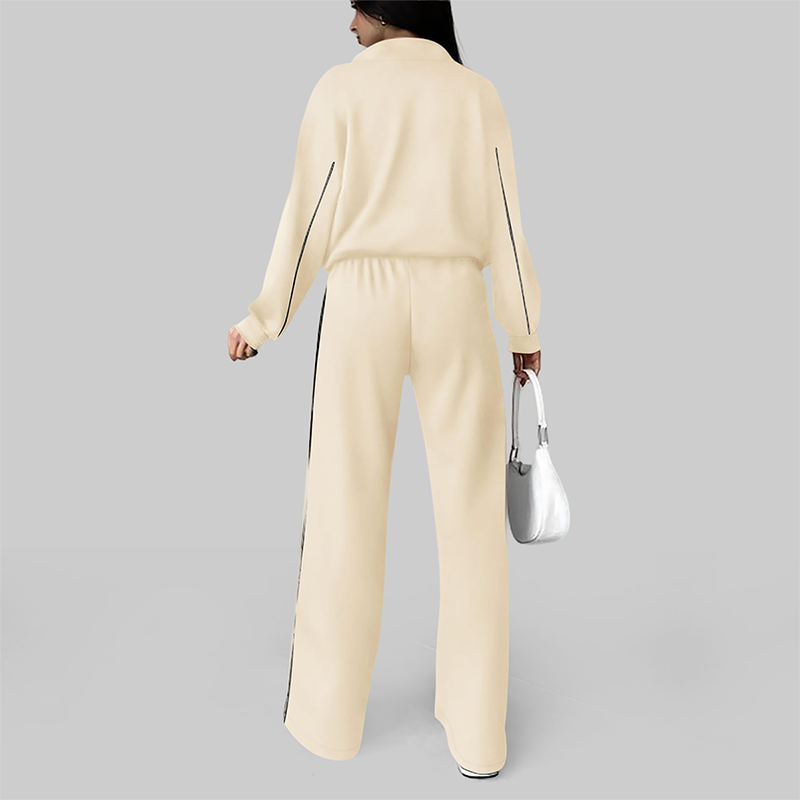 Wholesale Women's Zip-Up Long Sleeve Hoodie & Jogger Pants Tracksuit Set