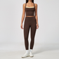 Wholesale Naked-Feel Yoga Set – Cross Back Quick-Dry Fitness Outfit