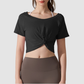 Wholesale quick drying Pilates fitness short-sleeved T-shirt