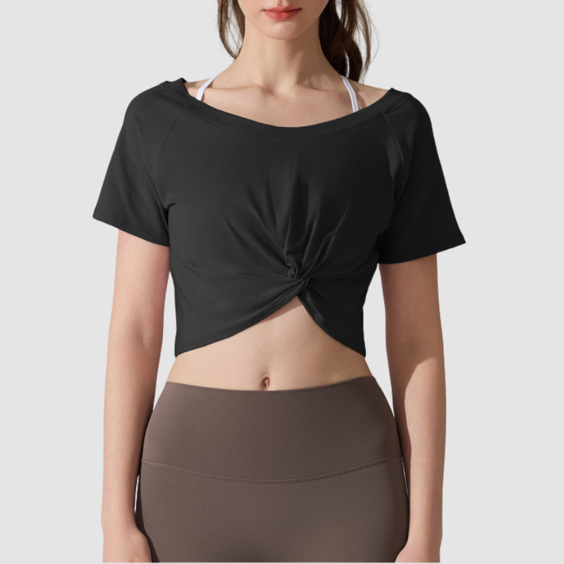 Wholesale quick drying Pilates fitness short-sleeved T-shirt