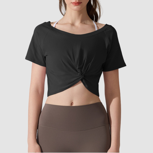 Wholesale quick drying Pilates fitness short-sleeved T-shirt