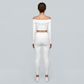 High-Elastic Quick-Dry Bare-Skin Long Sleeve Cover-Up + Bra + Leggings 3-piece set