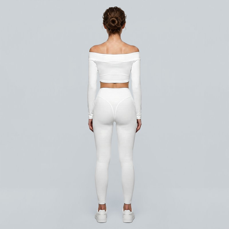 High-Elastic Quick-Dry Bare-Skin Long Sleeve Cover-Up + Bra + Leggings 3-piece set