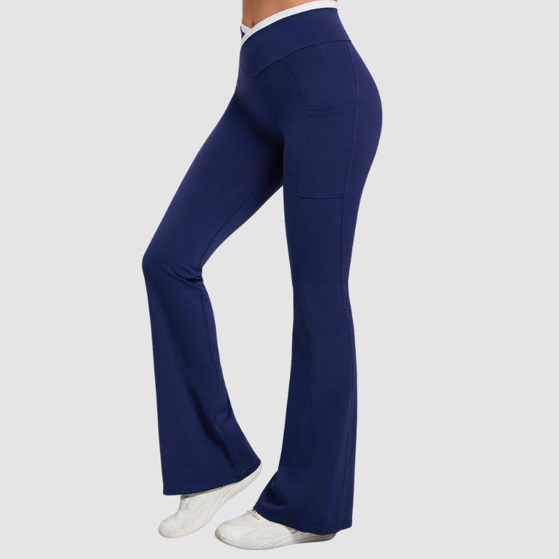 Wholesale cross waistline Flare Yoga Pants | Wonderxfans bulk activewear