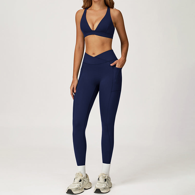 SPORTS BRA + HIGH WAIST LEGGINGS 2-PIECE SET