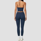 Wholesale Women's Deep-V Sleeveless Vest + Long Pants Yoga Set