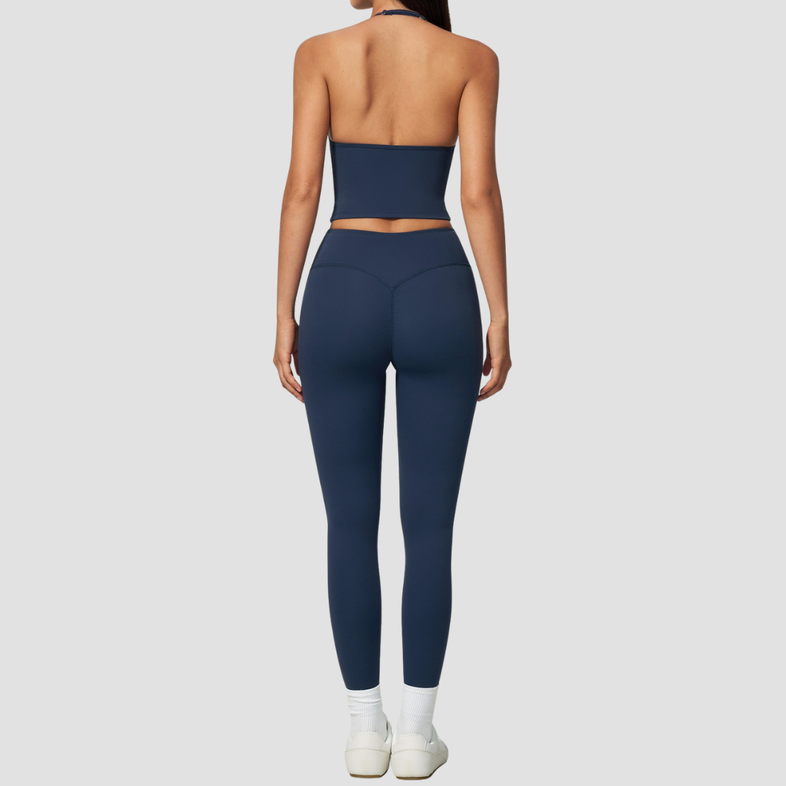 Wholesale Women's Deep-V Sleeveless Vest + Long Pants Yoga Set