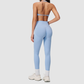 Wholesale Women's Seamless Sports Bra and Leggings Set – Open-Back Yoga Set