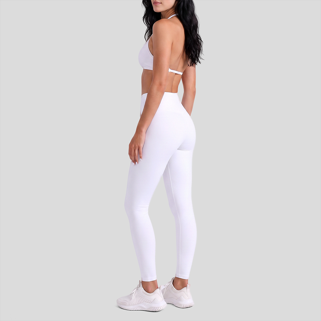 Wholesale High-Waist Yoga Leggings+Naked-Feel Bra Set