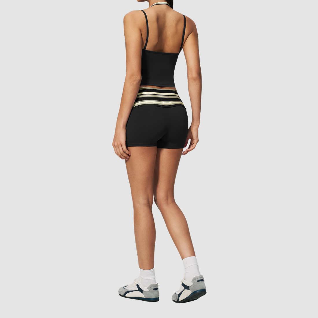Wholesale Women’s Polka-Dot Racerback Tank & Shorts Yoga Set