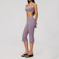 Wholesale Women's High-Impact Sports Bra & Capri Pants Yoga Set with Chest Pad