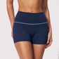 Wholesale Women's Brushed Yoga Shorts – Colorblock Tummy Control Butt Lift