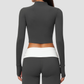 Wholesale Women’s Cropped Stand-Collar Pilates Jacket