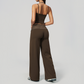Wholesale Women's Polka Dot & Stripe Yoga Set Tank Top & Wide-Leg Pants w/ Chest Pad